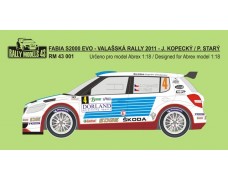 Decal – Škoda Fabia S2000 EVO - Valašská Rally 2011 -  Kopecký / Starý